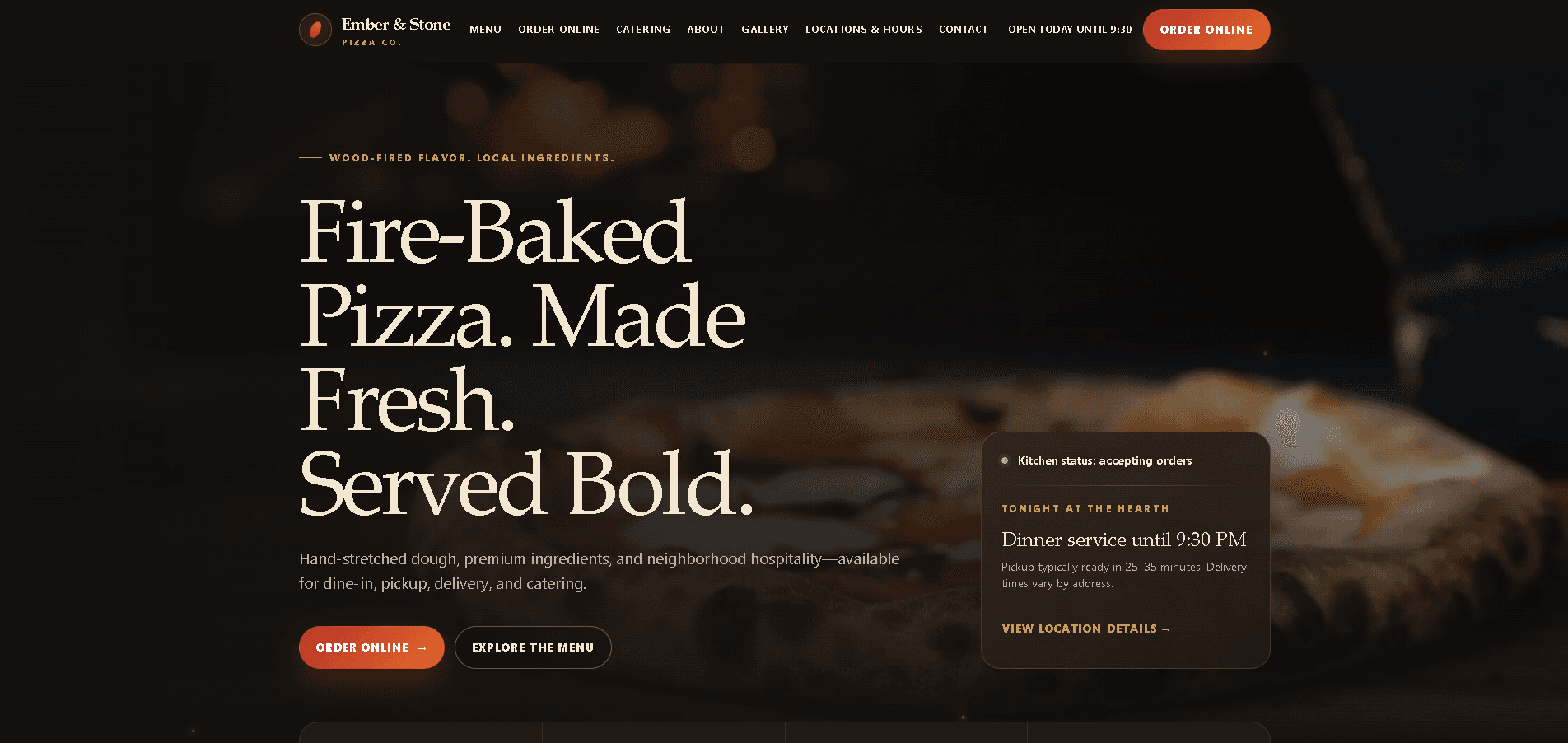Ready-to-launch restaurant website displayed on desktop and mobile devices